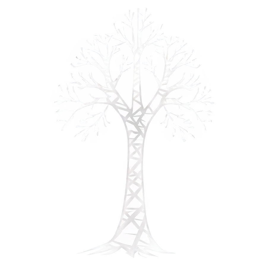 White Tree In Abstract Form Png Rpa71