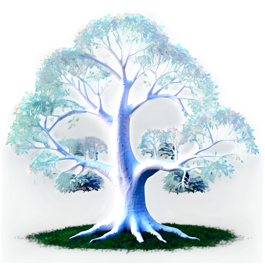 White Tree In Fantasy Forest Png Bfl