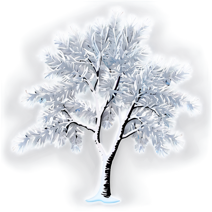 White Tree In Snow Wallpaper Png Uxd