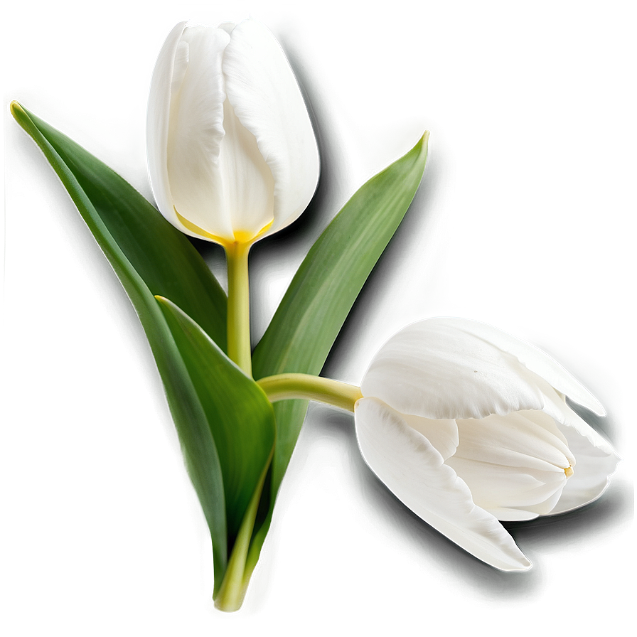 White Tulips Elegance Png Bup