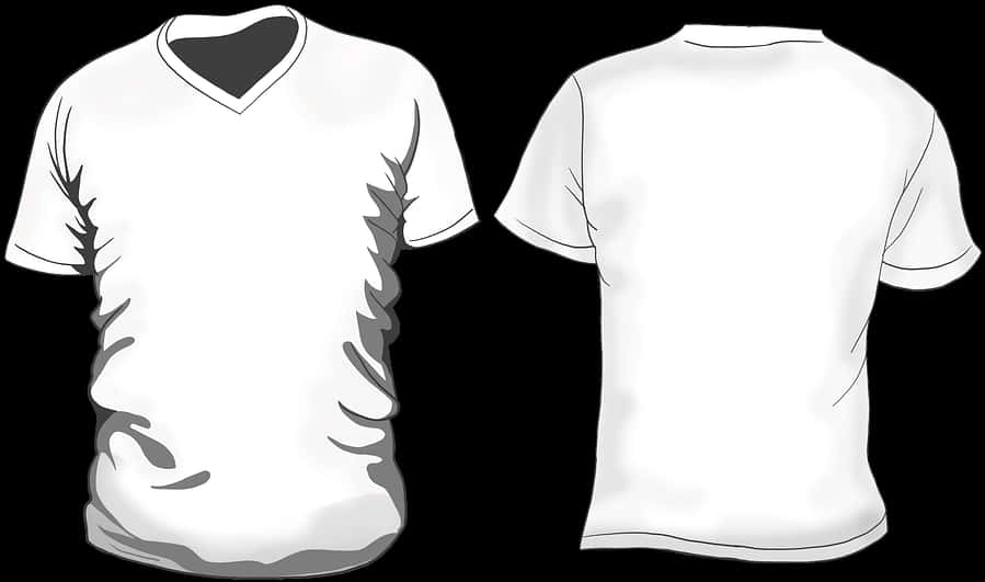 White V Neck T Shirt Graphic