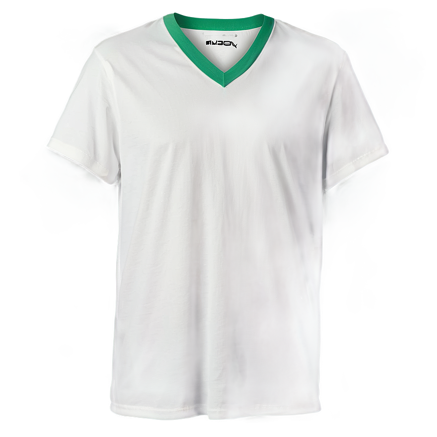 White V-neck T-shirt Png 80