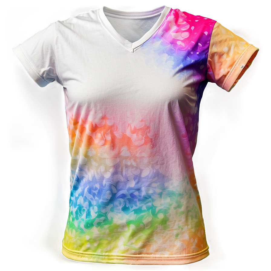 White V-neck Tee Png Adi14