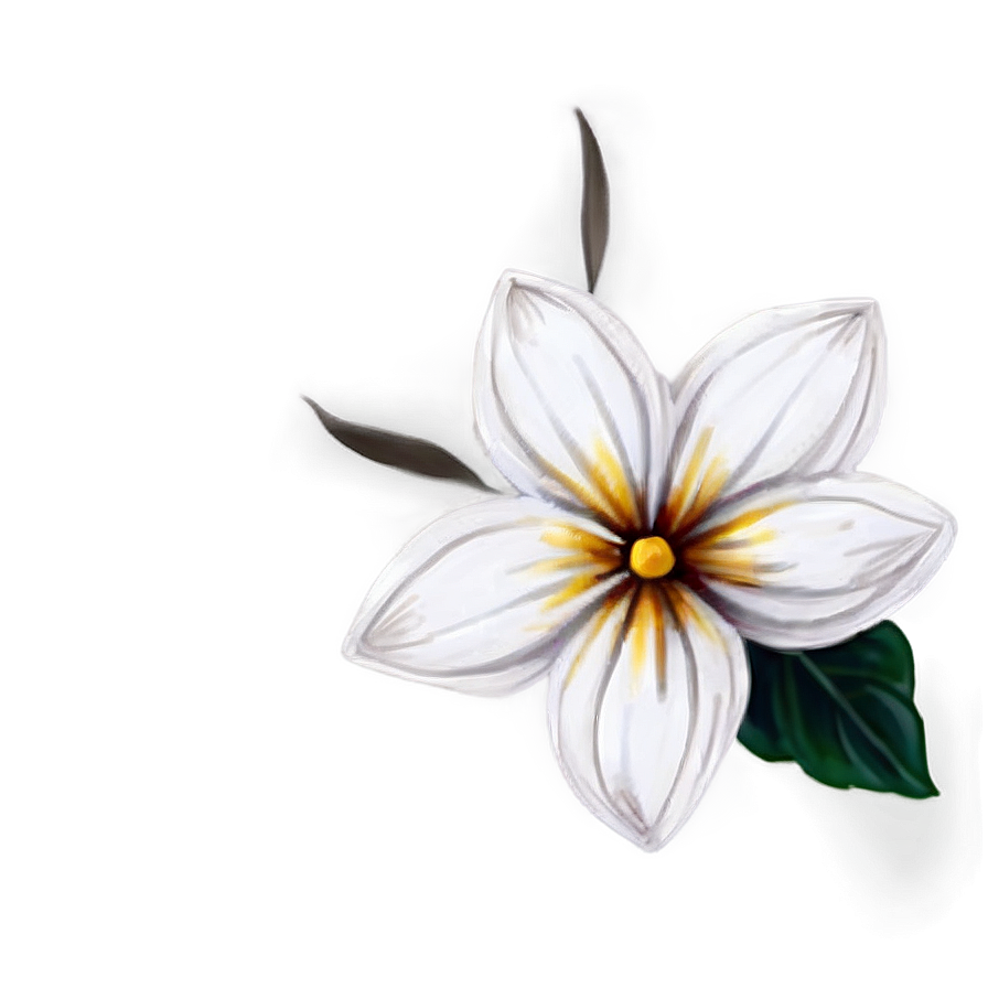 White Watercolor Flower Png Nlg44