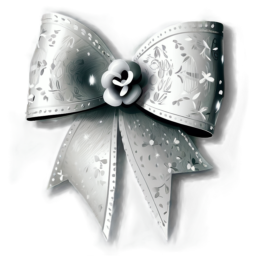 White Wedding Bow Png 82