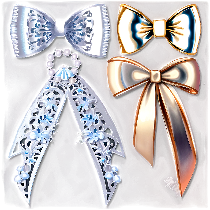 White Wedding Bow Png Psk
