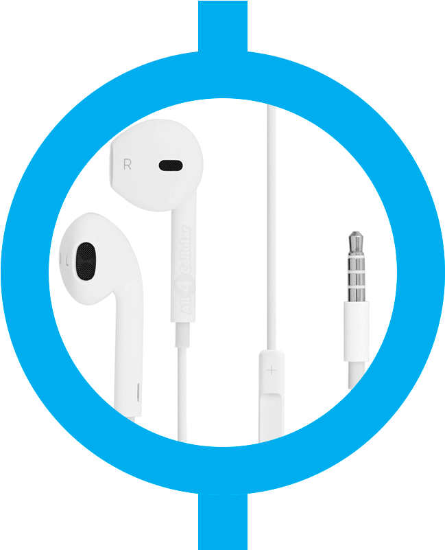 White Wired Earbuds Product Showcase