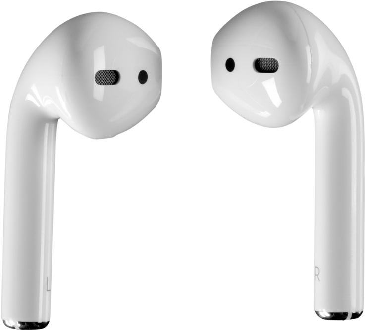 White Wireless Earbuds Isolated