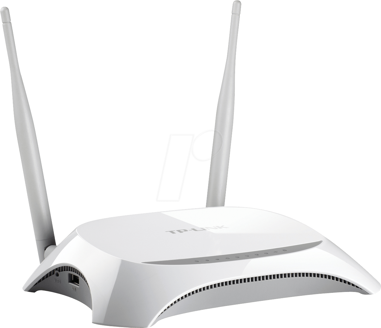 White Wireless Router Dual Antenna