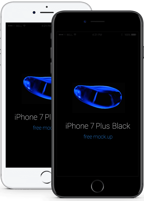 Whiteand Blacki Phone7 Plus Mockup