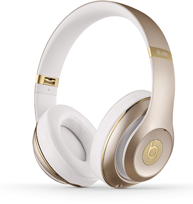 Whiteand Gold Over Ear Headphones