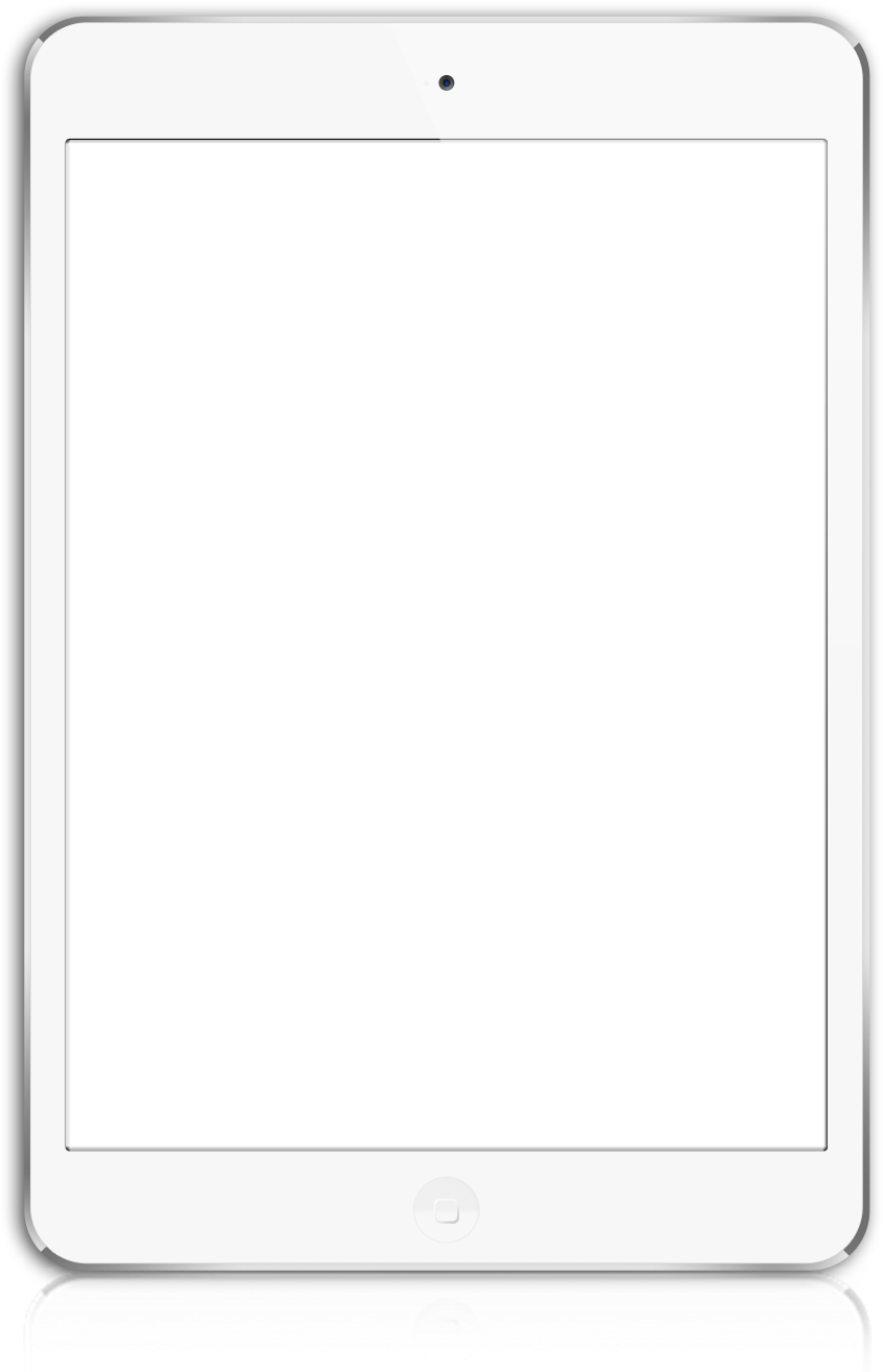 Whitei Pad Mockup Blank Screen