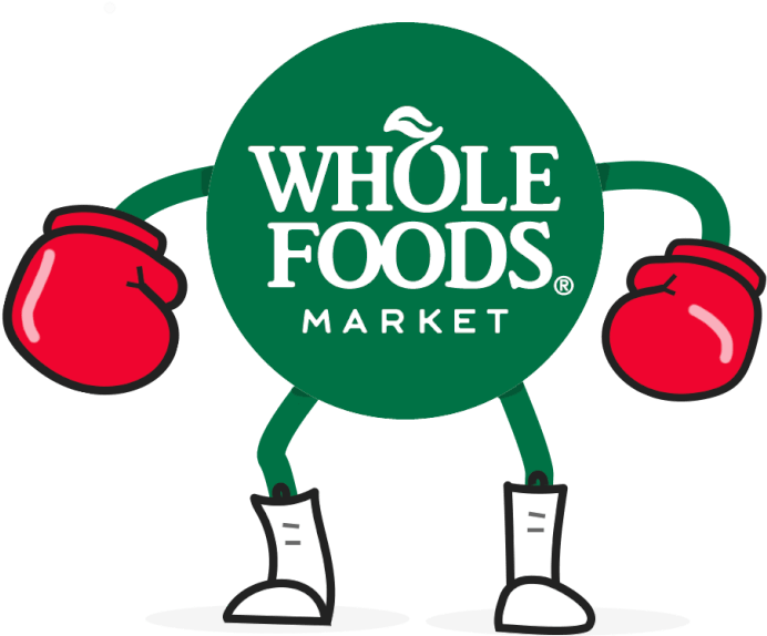 Whole Foods Logo With Boxing Gloves And Shoes