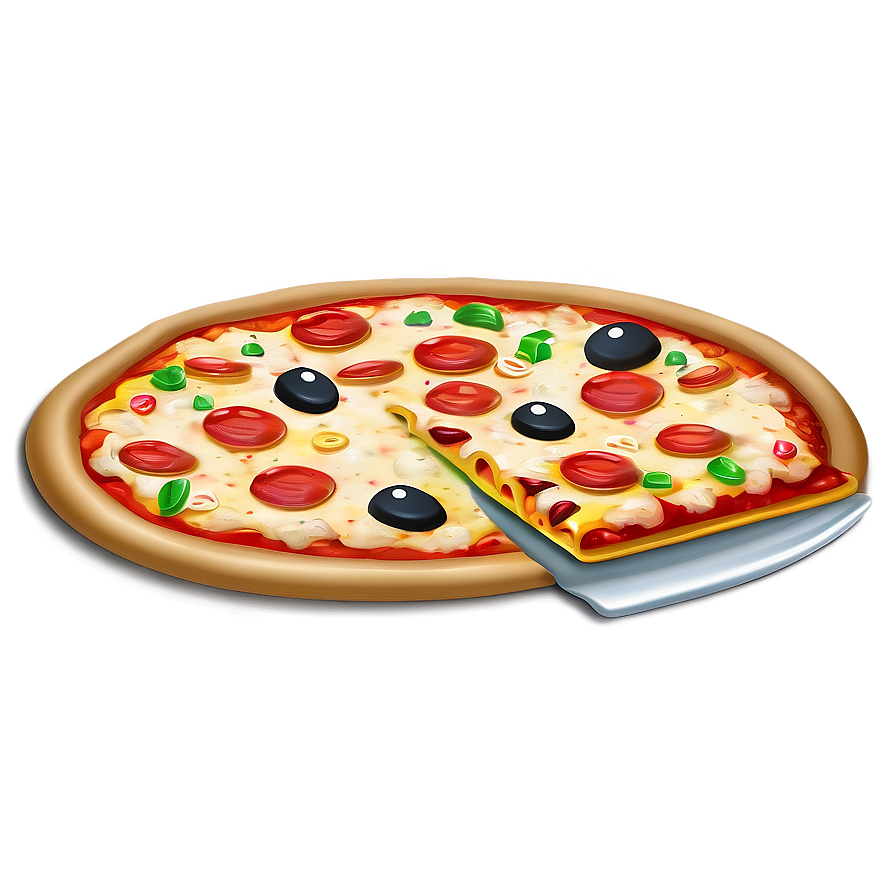 Whole Pizza Cartoon Image Png 56