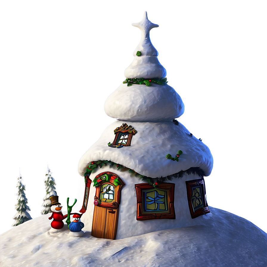 Whoville Snowman Building Png 06202024