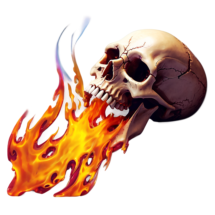 Wicked Flame Skull Png Kgf45