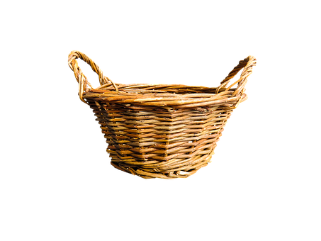 Wicker Basket Black Background