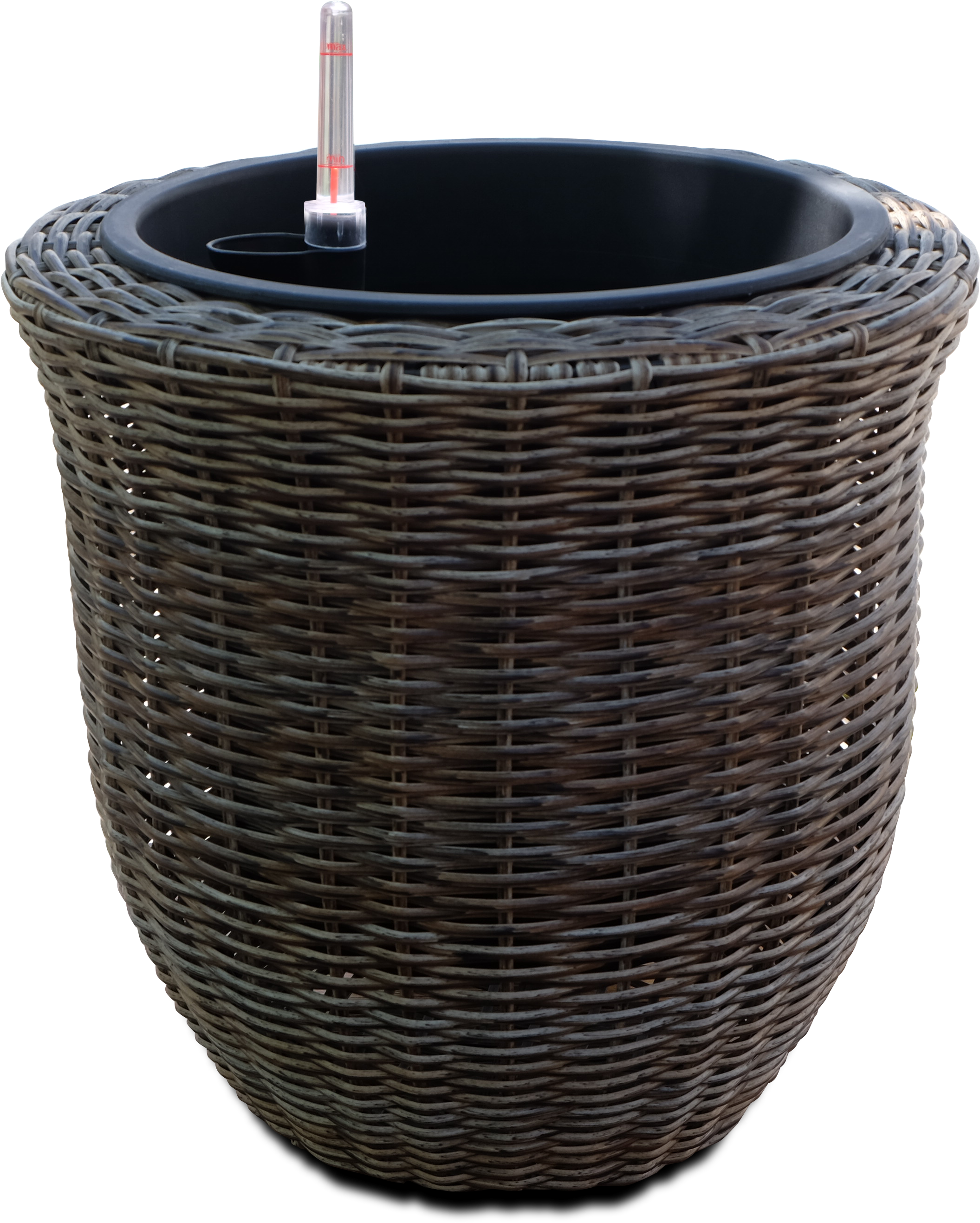 Wicker Basket Planterwith Water Level Indicator