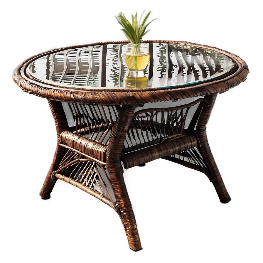 Wicker Outdoor Table Png 06282024