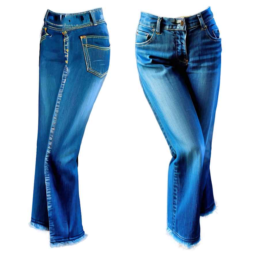 Wide Leg Blue Jeans Png Uoh68