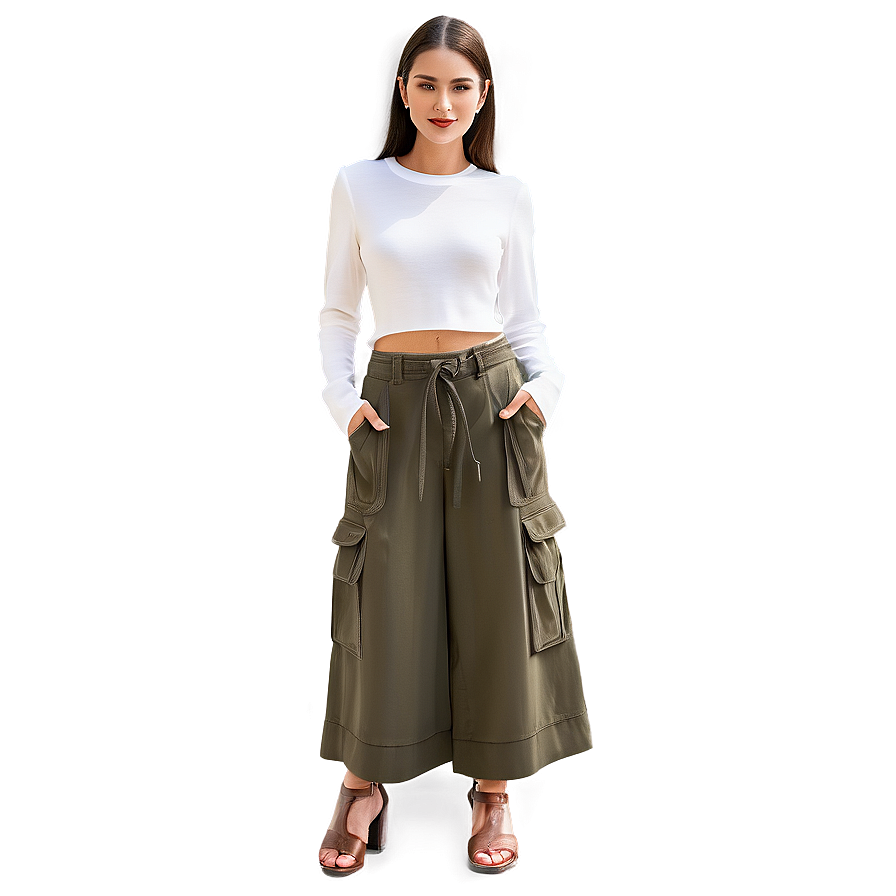 Wide Leg Cargo Pants Png Uvo