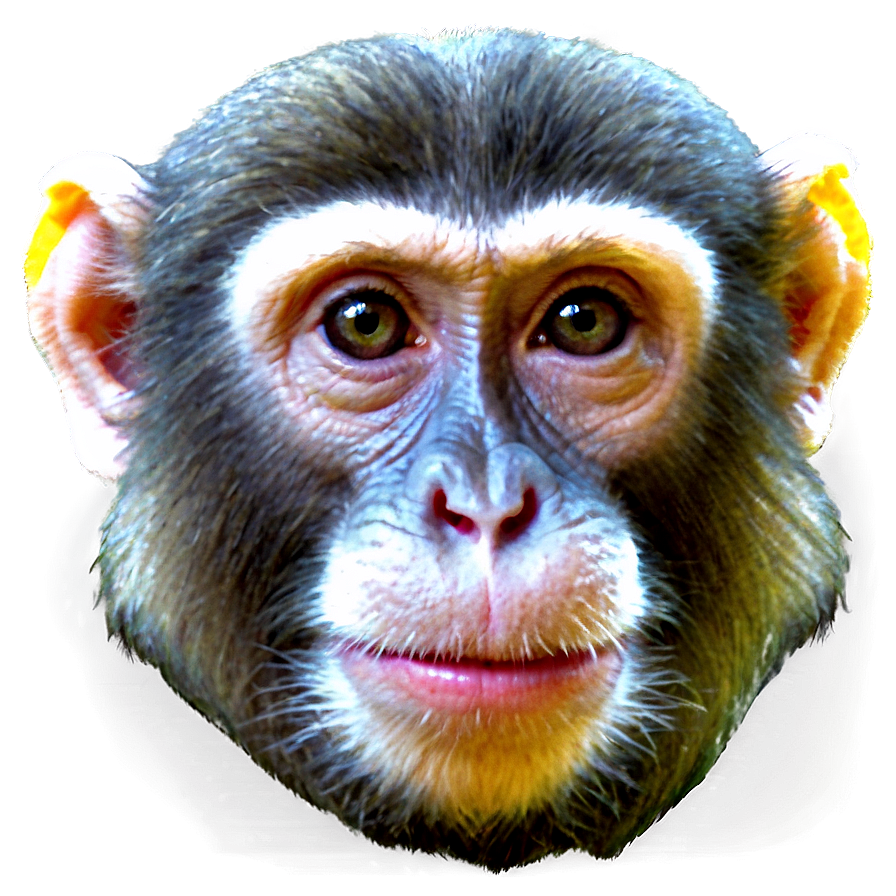 Wild Monkey Face Portrait Png 34