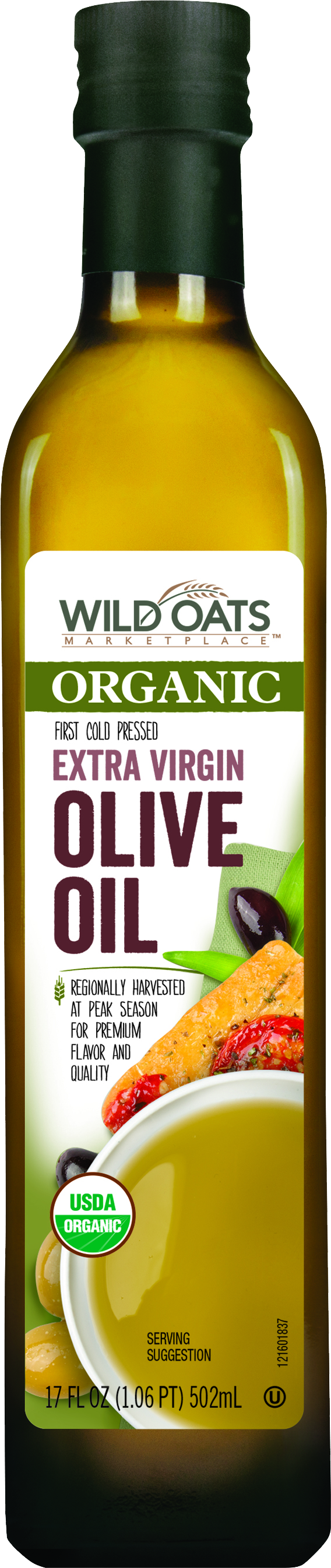 Wild Oats Organic Extra Virgin Olive Oil Bottle