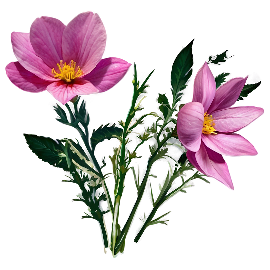 Wild Pink Flowers Png Gcr