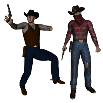 Wild West Duel3 D Render