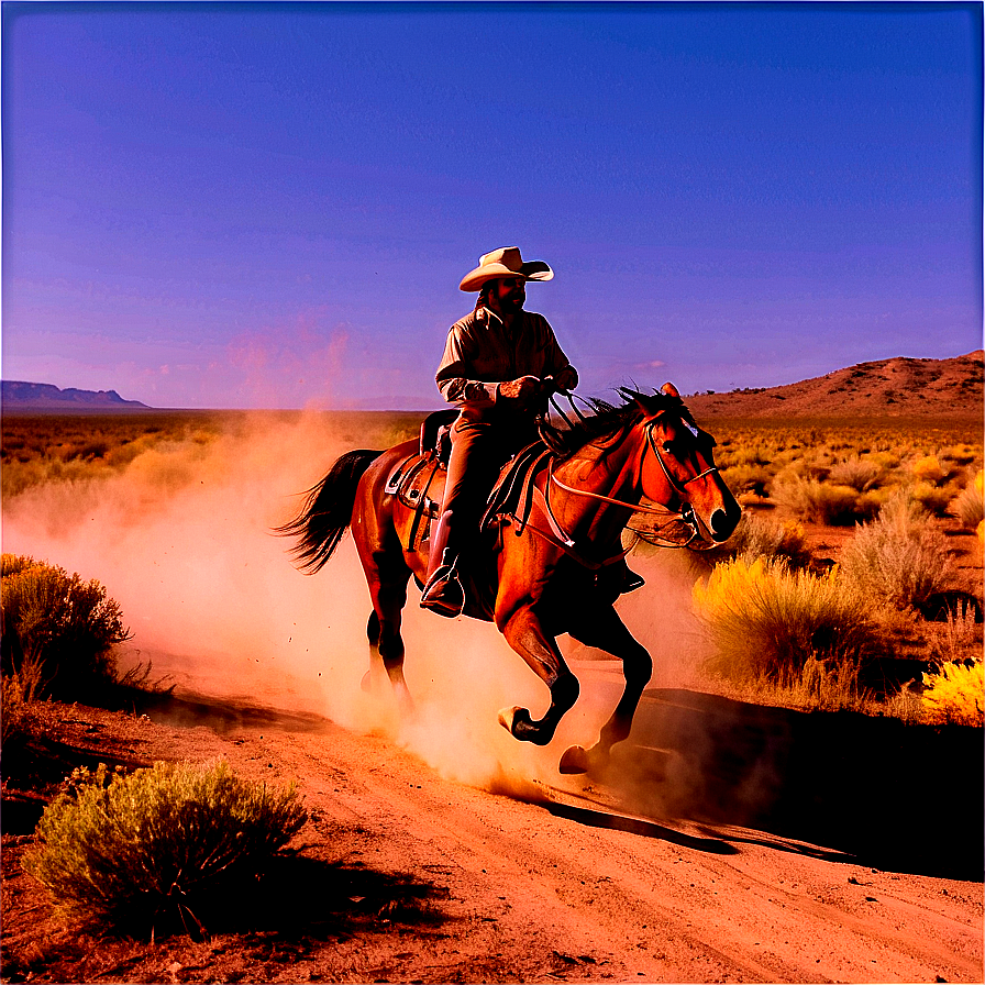 Wild West Horseback Chase Png Jyv66