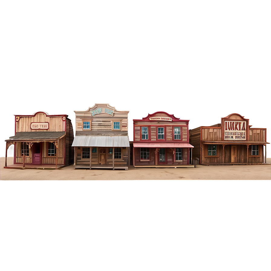 Wild West Town Panorama Png 13