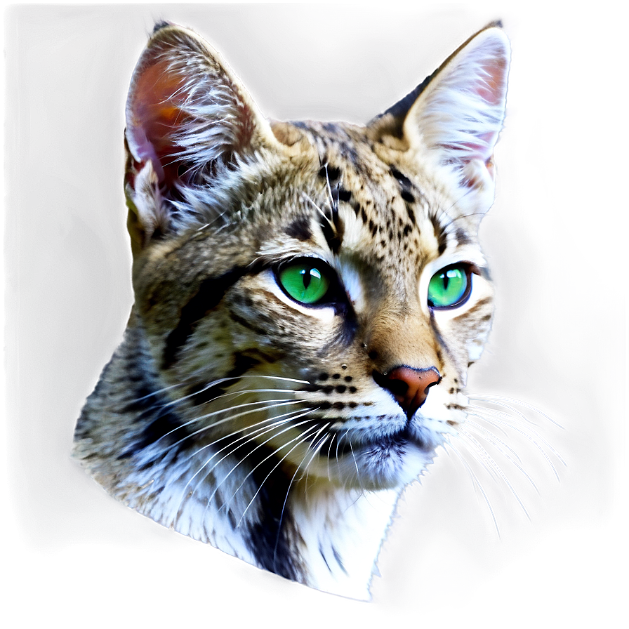 Wildcat With Green Eyes Png Usd