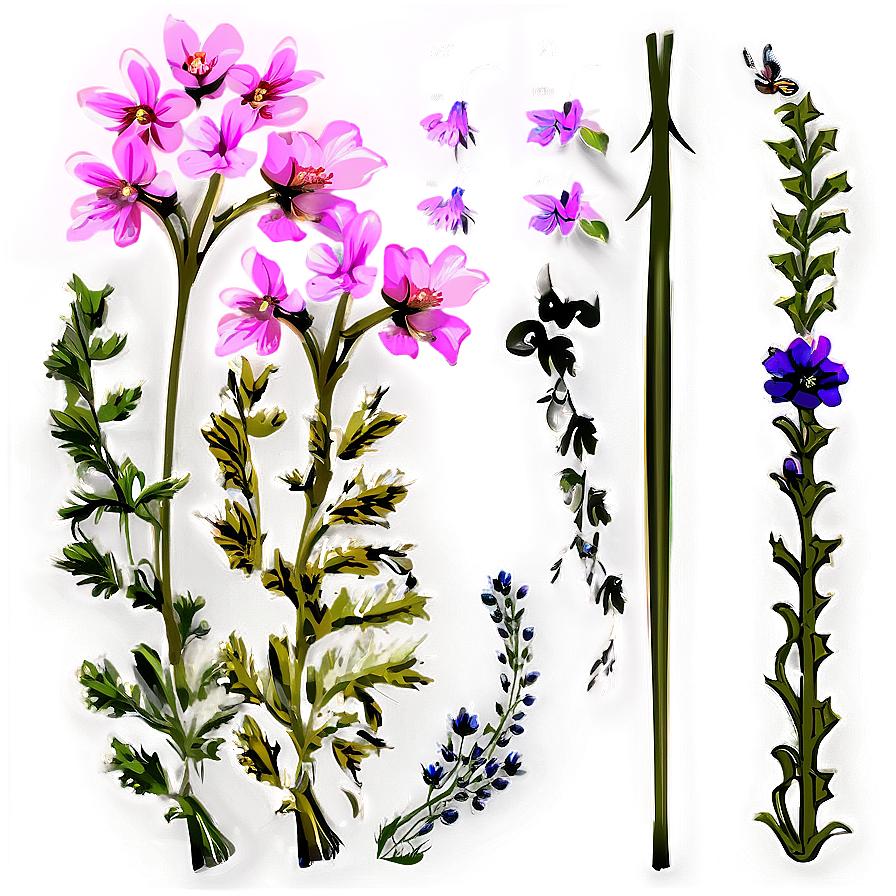 Wildflowers In Detail Png Wnw