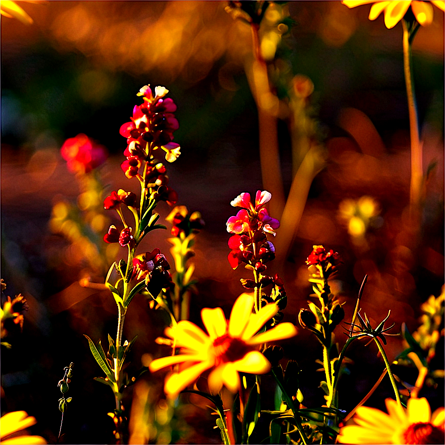 Wildflowers In Golden Hour Png 26