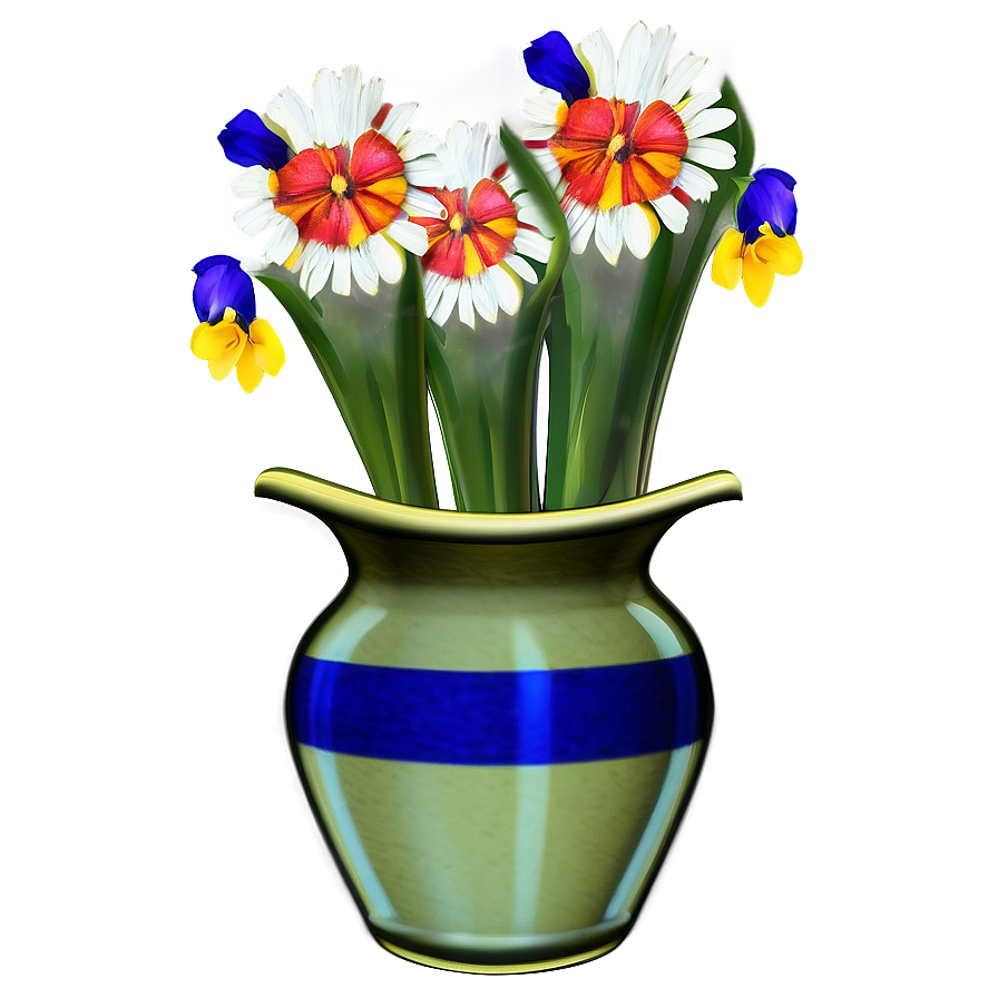 Wildflowers In Vase Png Flc