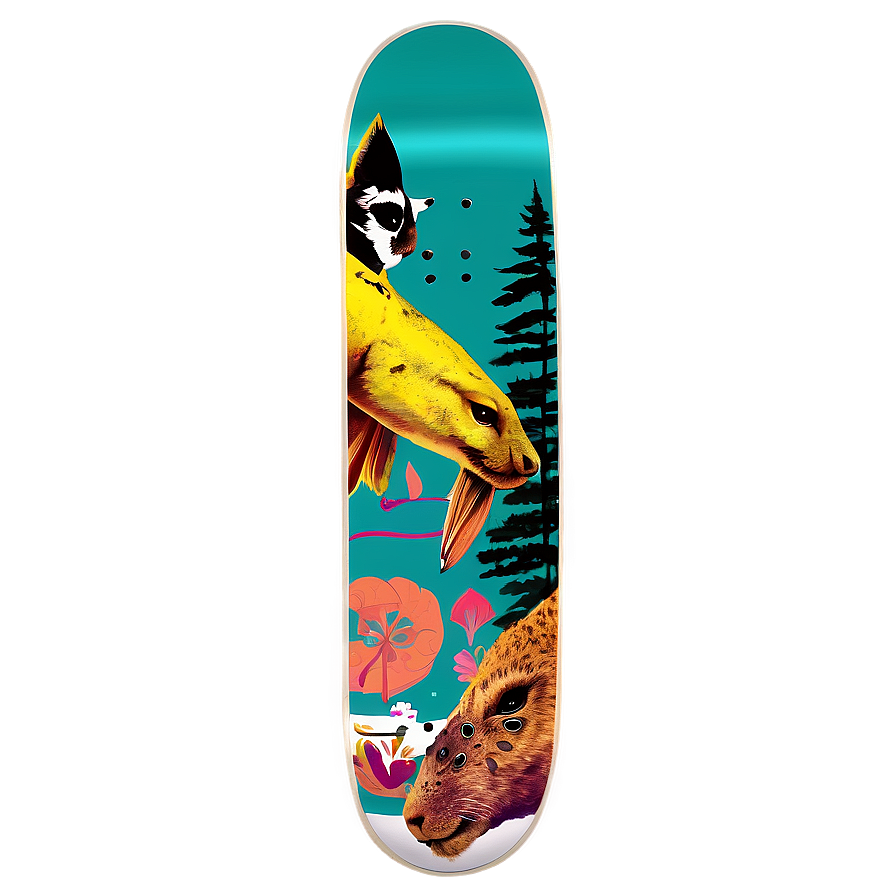 Wildlife Skateboard Deck Illustration Png 55