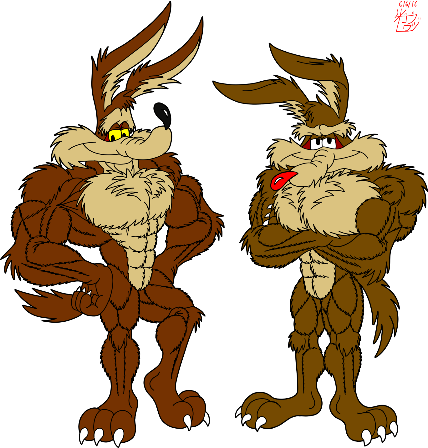 Wile_ E_ Coyote_ Muscular_ Versions