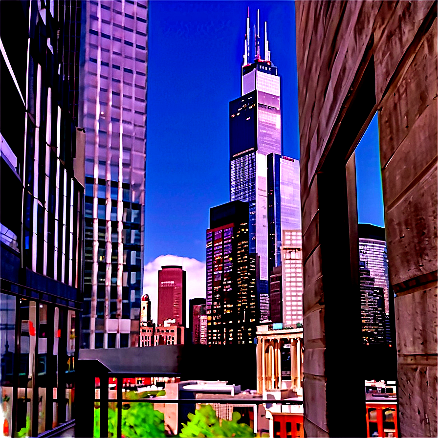 Willis Tower City View Png Sri