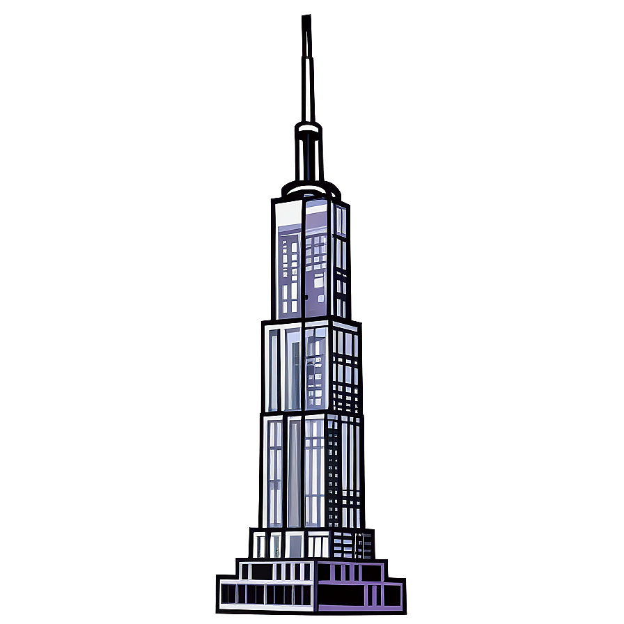 Willis Tower Detailed Illustration Png Bpf