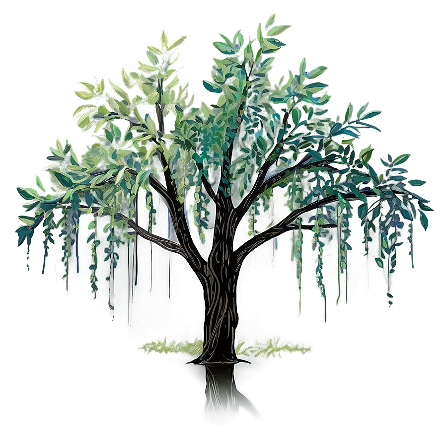 Willow Tree Line Art Png 89