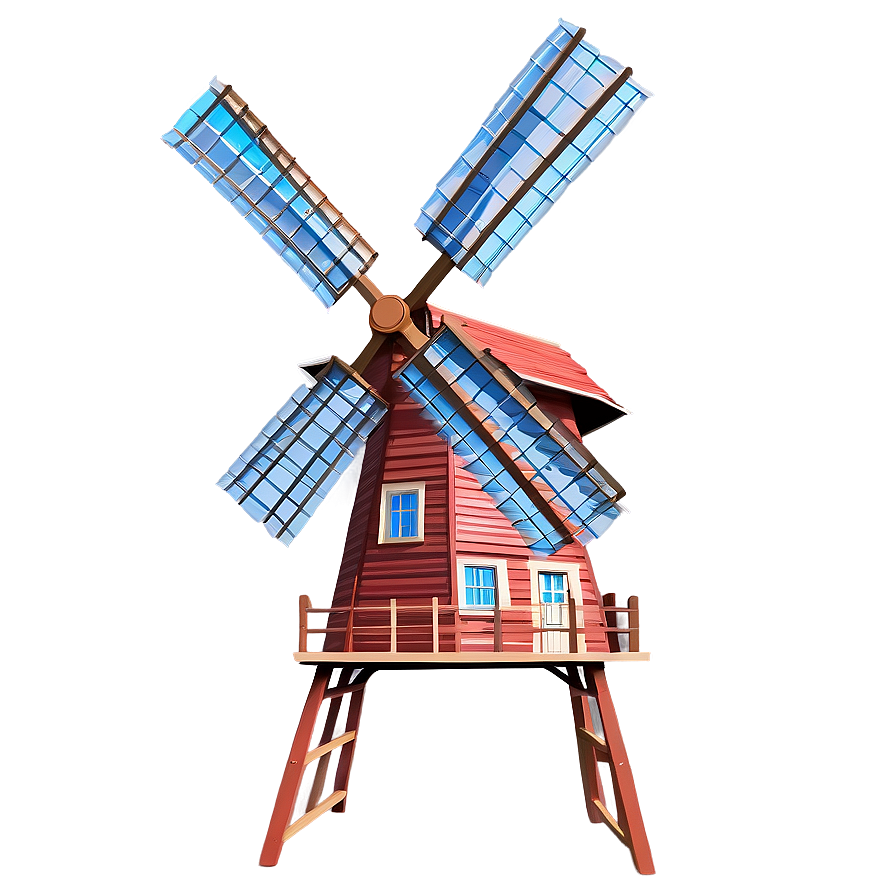 Windmill Against Blue Sky Png 51