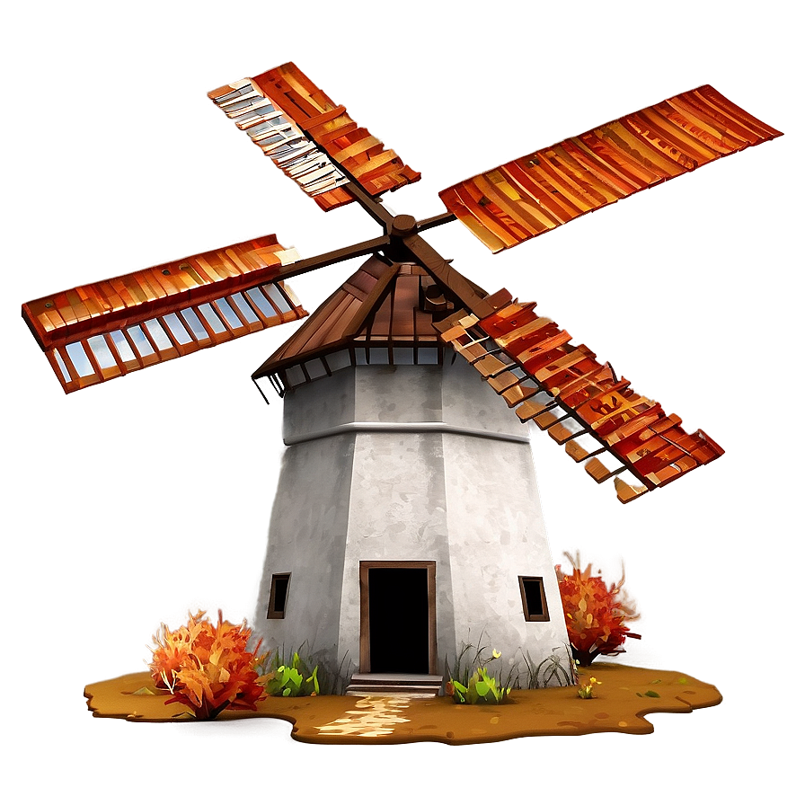 Windmill In Autumn Png 59