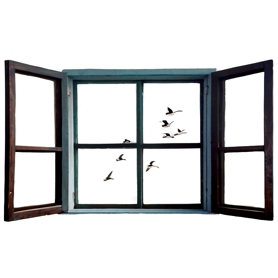 Window With Birds Flying Png 30