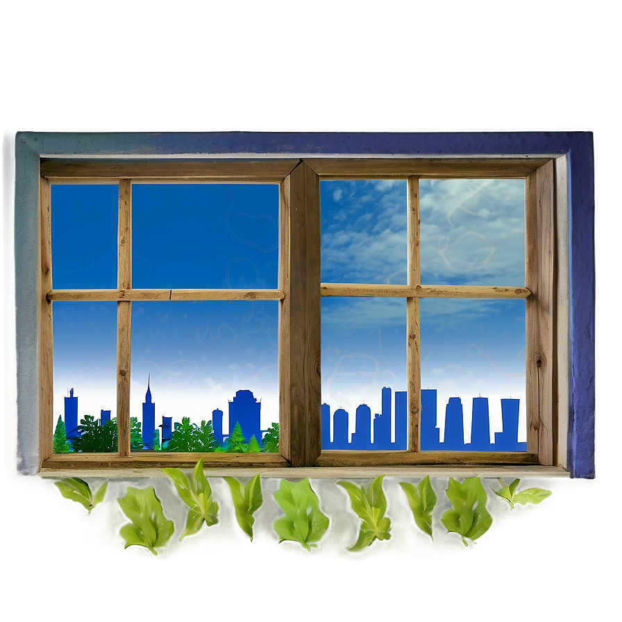 Window With Cityscape Png Ost