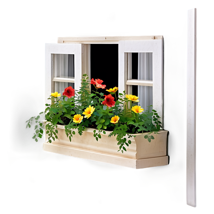 Window With Flower Box Png 30