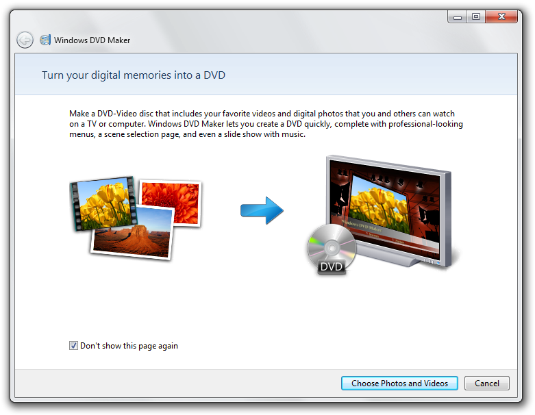 Windows D V D Maker Screenshot