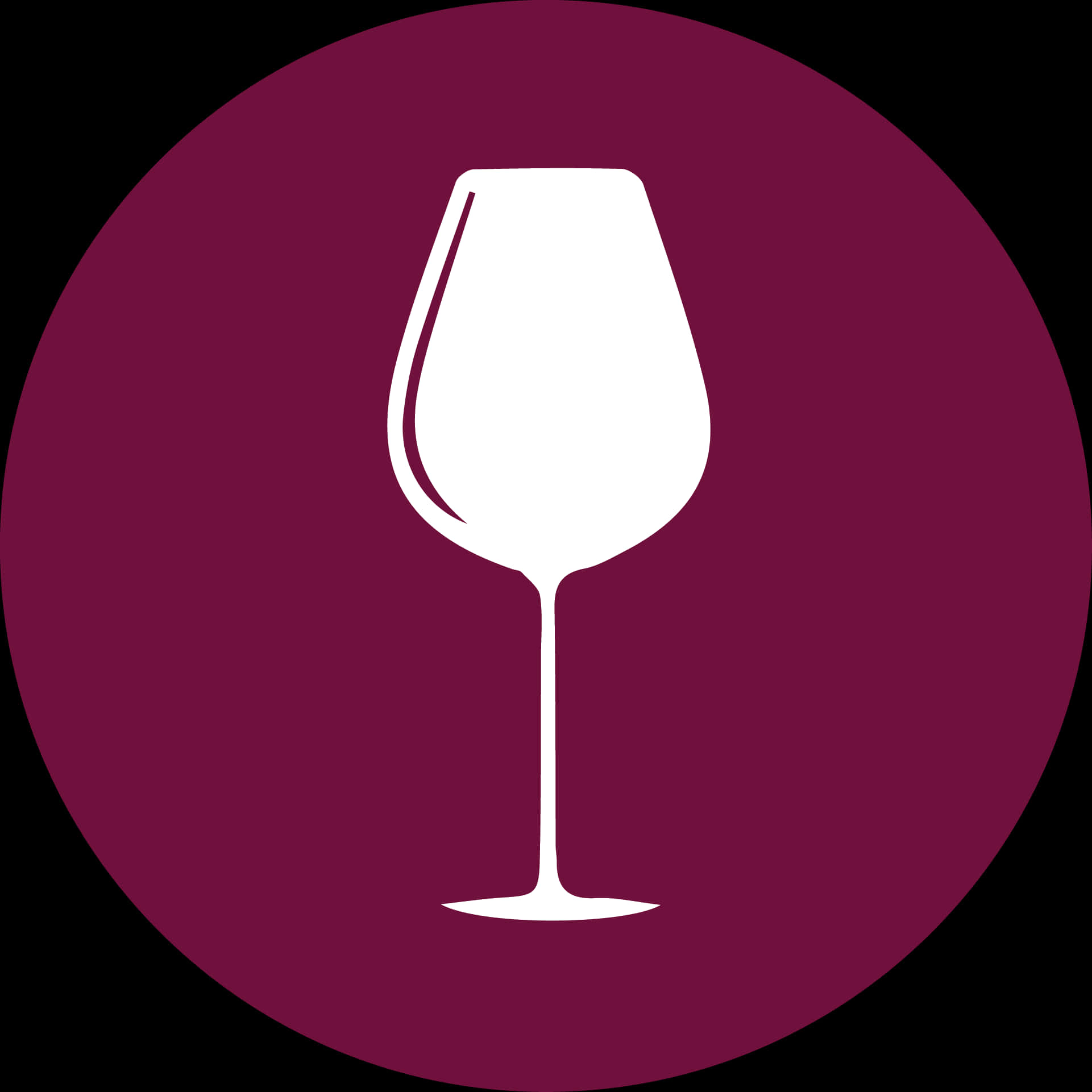 Wine Glass Icon Purple Background