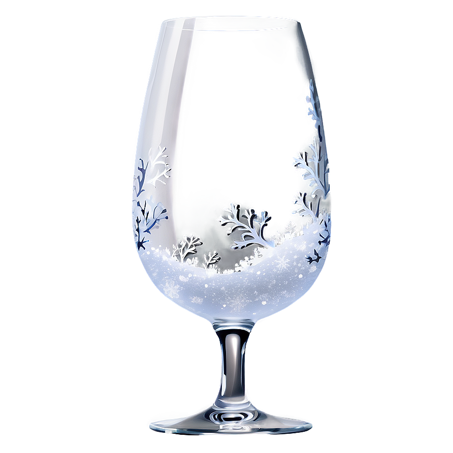 Wine Glass In Snow Png Sxa87