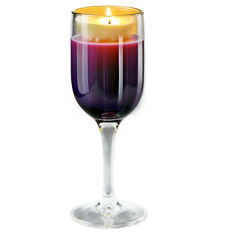 Wine Glass With Candle Png 27