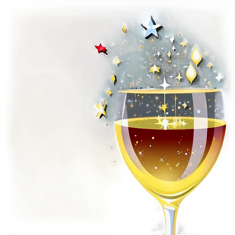 Wine Glass With Stars Png 05252024
